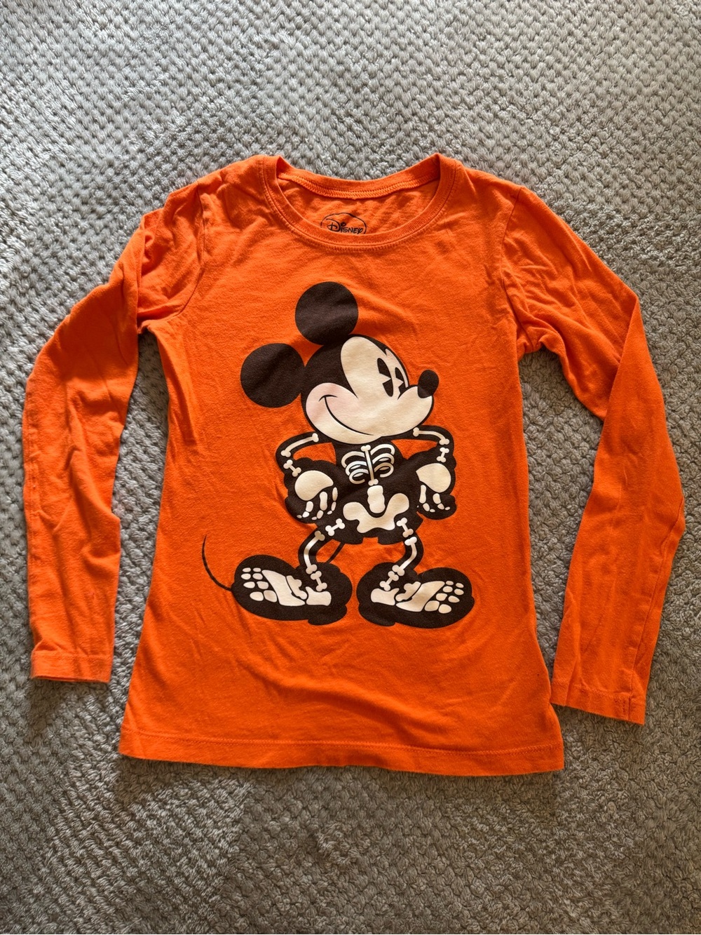 Disney Long-Sleeve Tee with Glow in Dark Mickey Graphic, Girls size 7/8